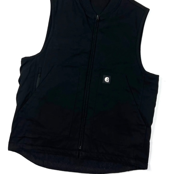 Men's Hurley x Carhartt Reversible 2 Sides Black Gilet Vest Logo Size M/L - Picture 8 of 13